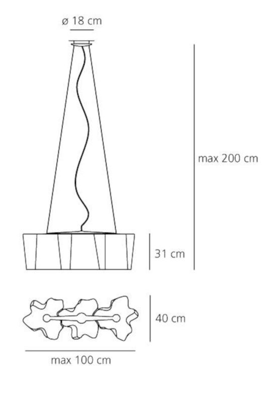 Logico 3 in linea hanglamp