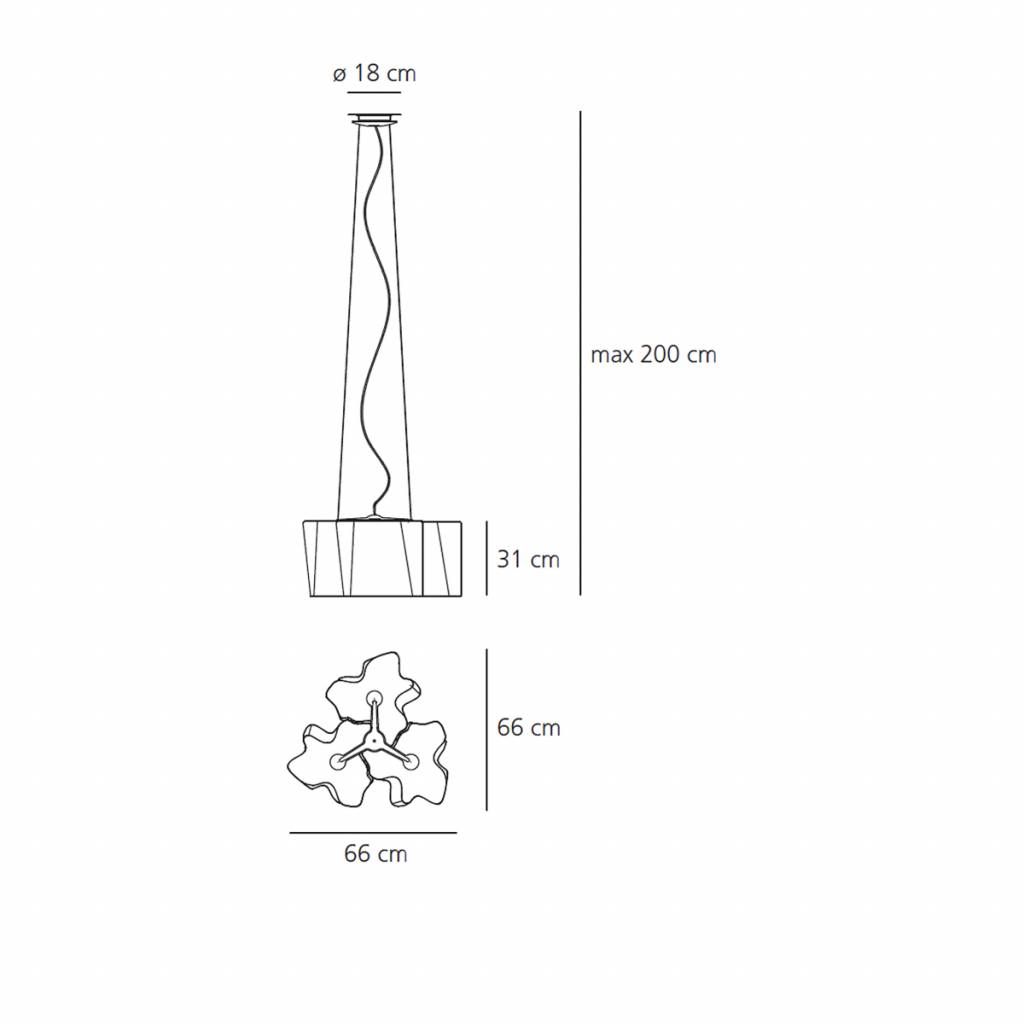 Logico 3x120° hanglamp