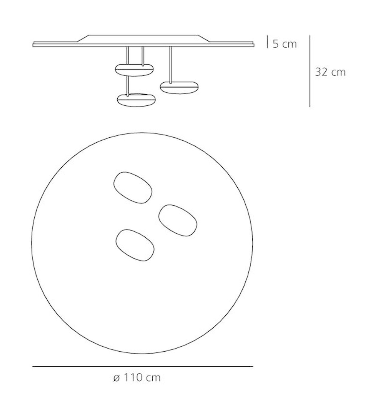Droplet plafondlamp