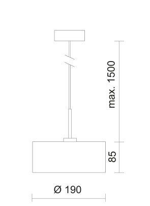 Cantara Glas 190 hanglamp