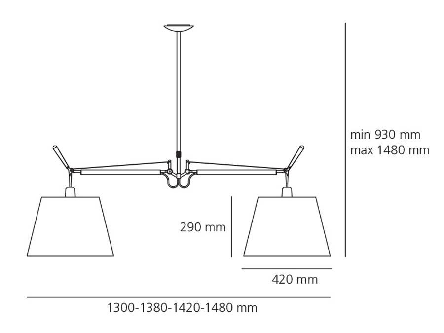 Tolomeo Basculante Due Bracci hanglamp