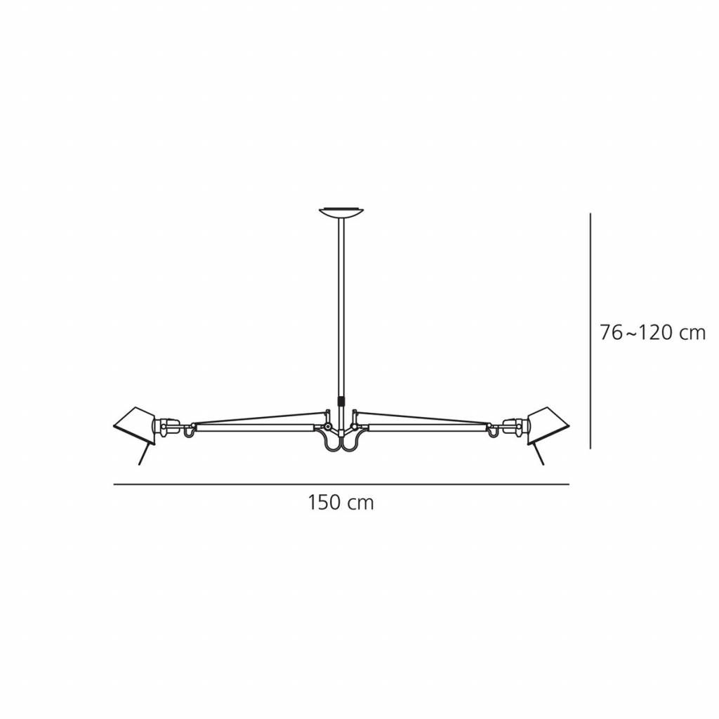 Tolomeo Due Bracci hanglamp