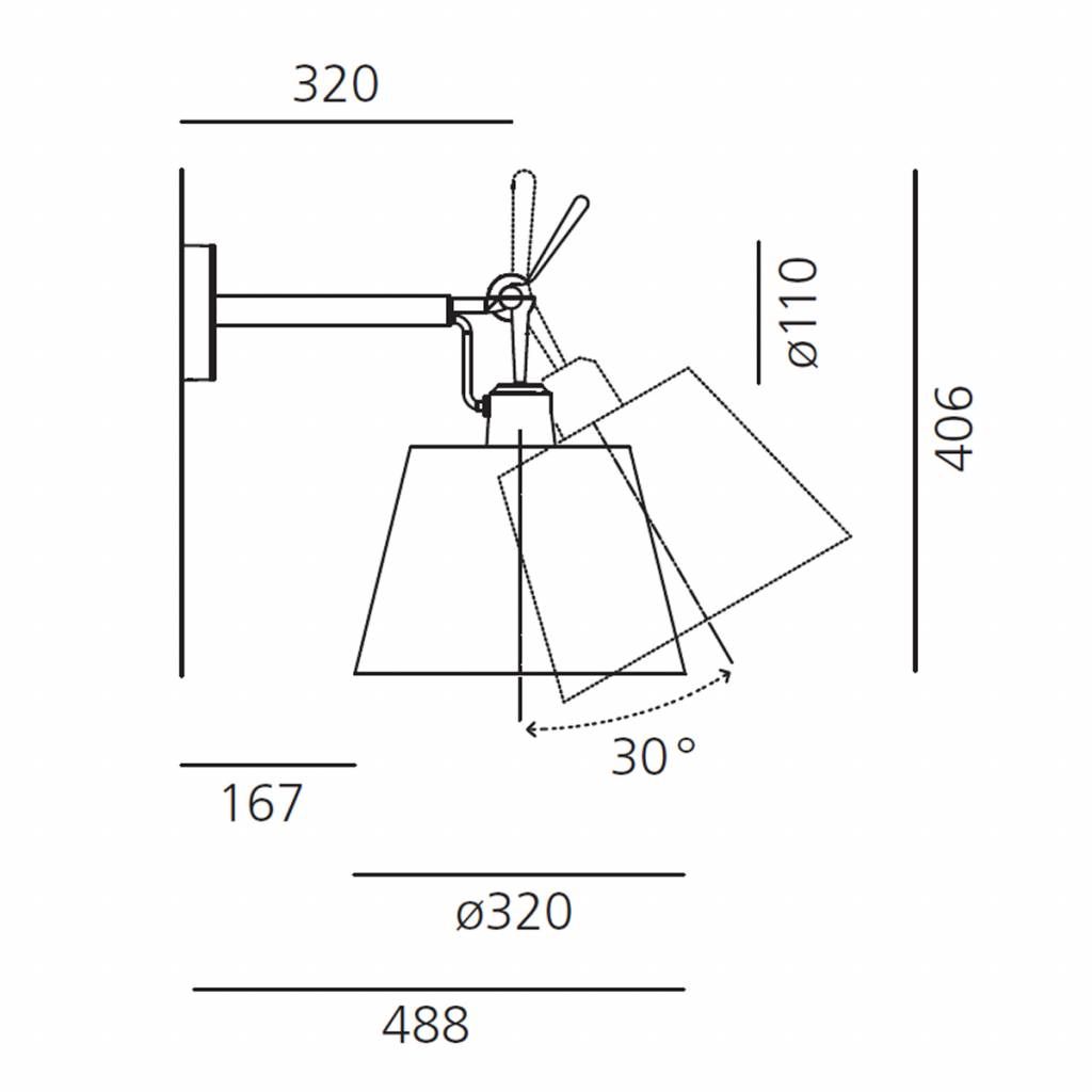 Tolomeo Diffusore 32 wandlamp