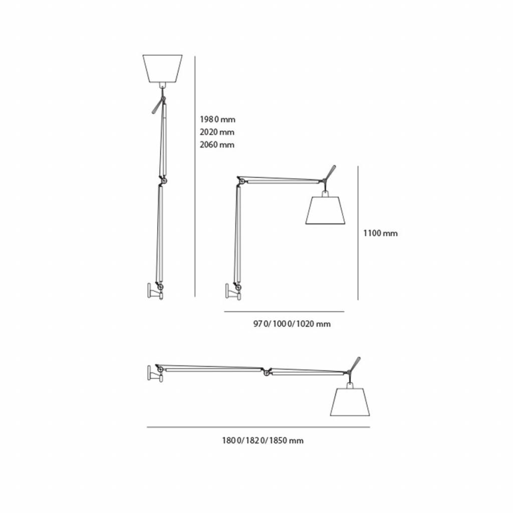 Tolomeo Mega led wandlamp