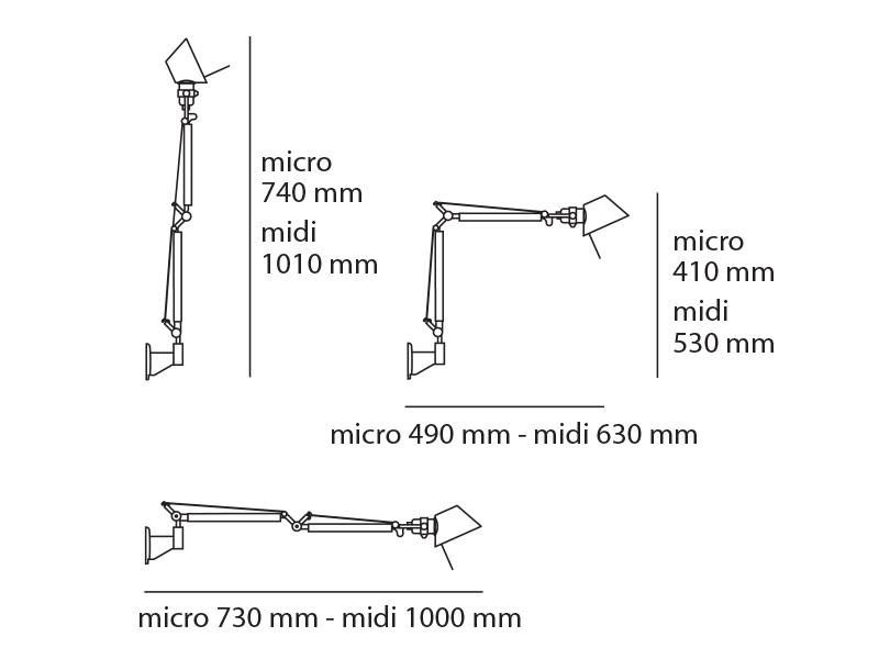 Tolomeo Micro led wandlamp