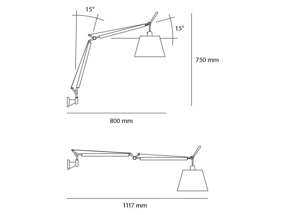 Tolomeo Basculante wandlamp