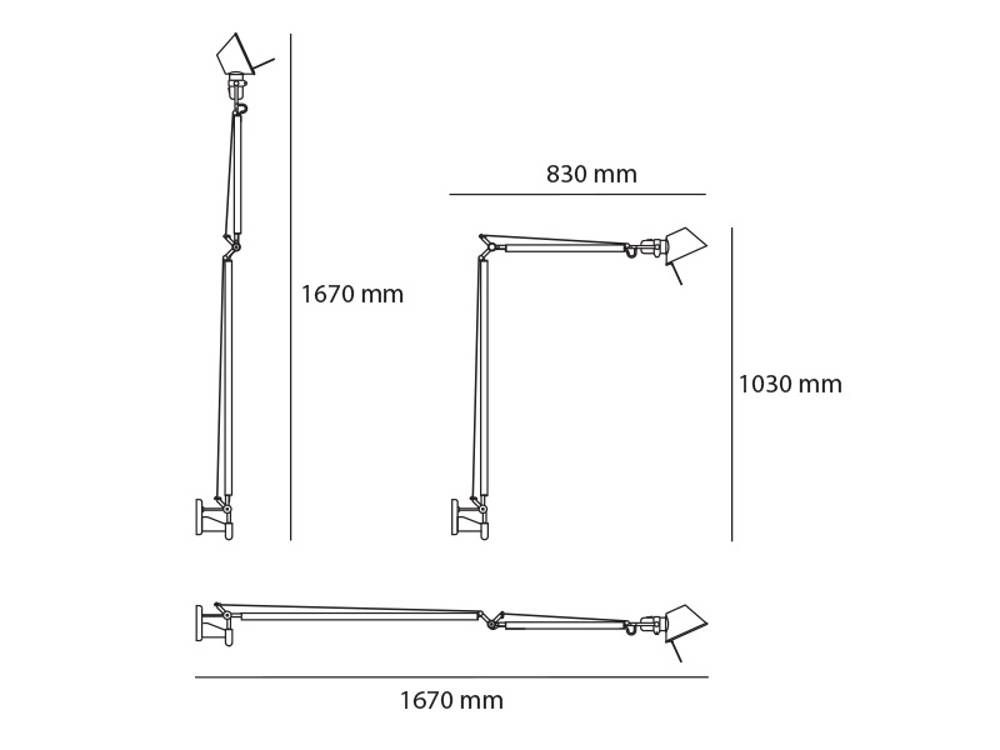 Tolomeo Braccio wandlamp