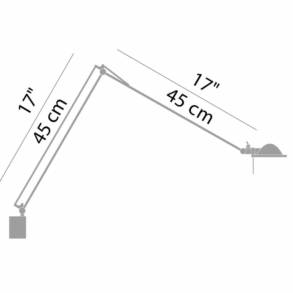 Berenice wandlamp. Aluminium