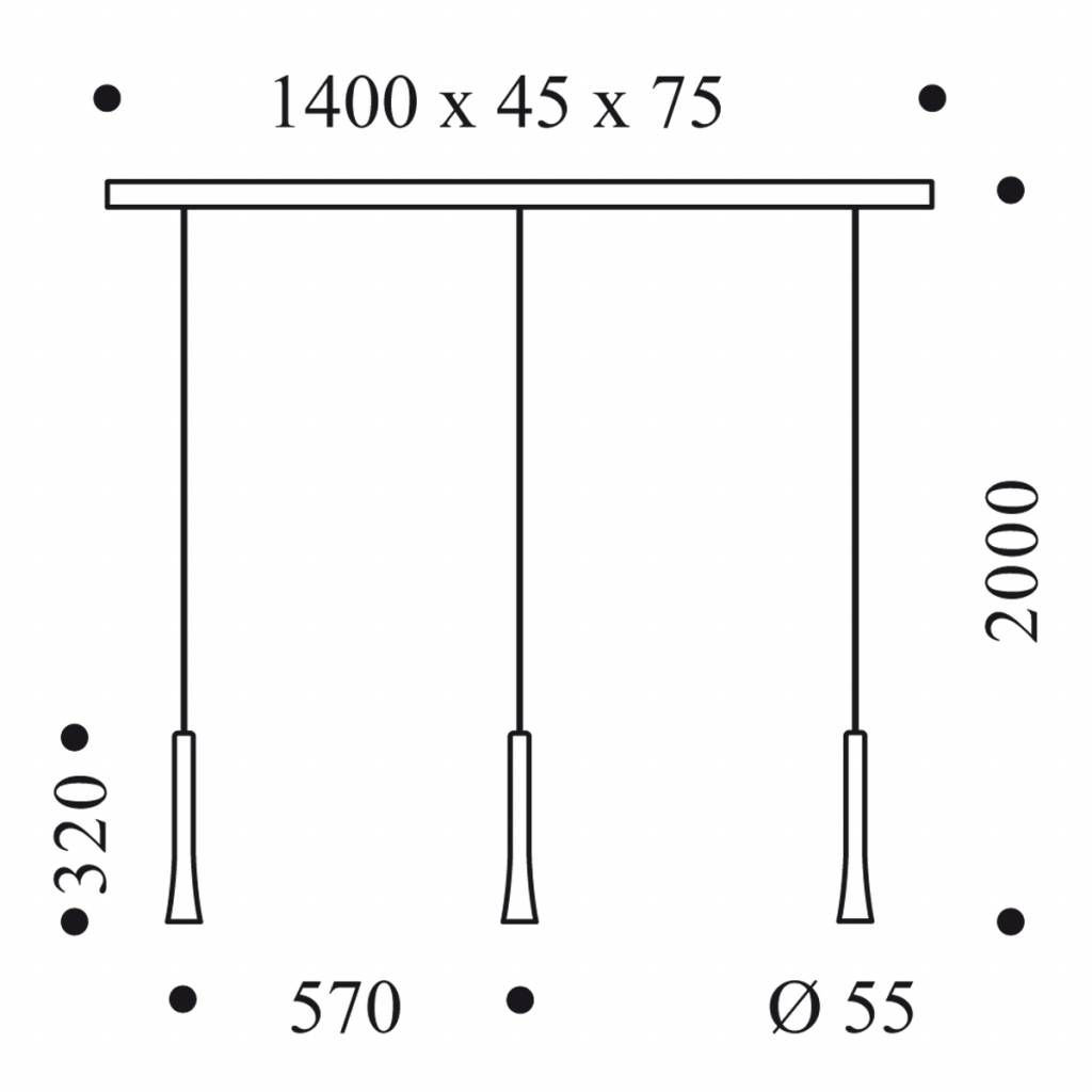 Rio 3  hanglamp