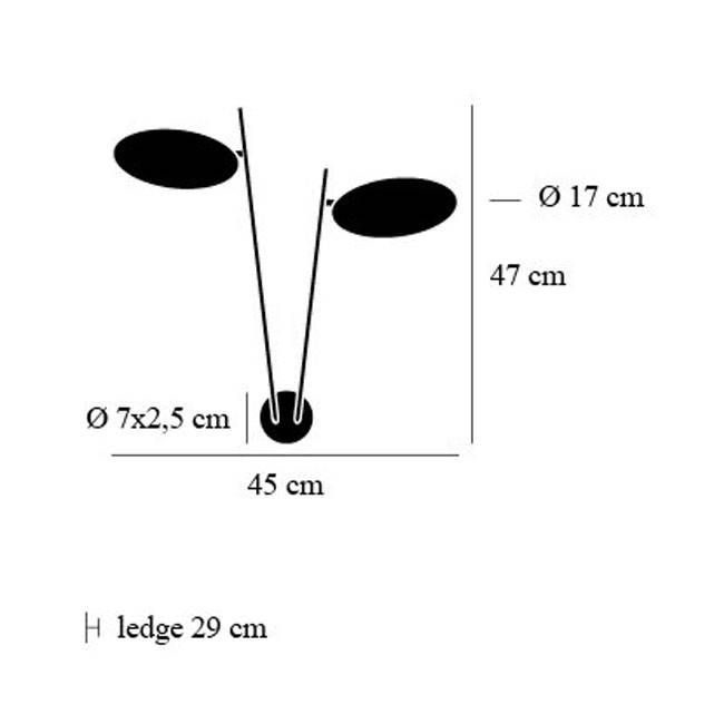 Lederam W2 wandlamp