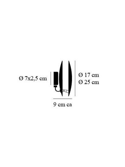 Lederam W 17 wandlamp