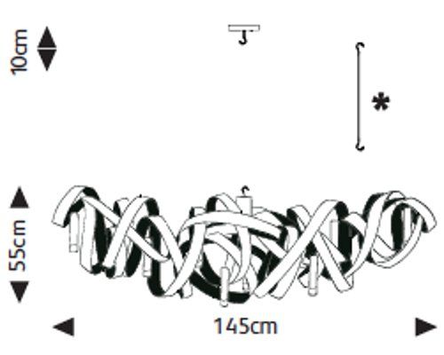 Montone Chandelier Oval 8  