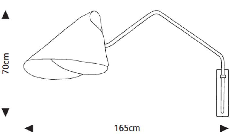 Mrs.Q Coated Steel wandlamp
