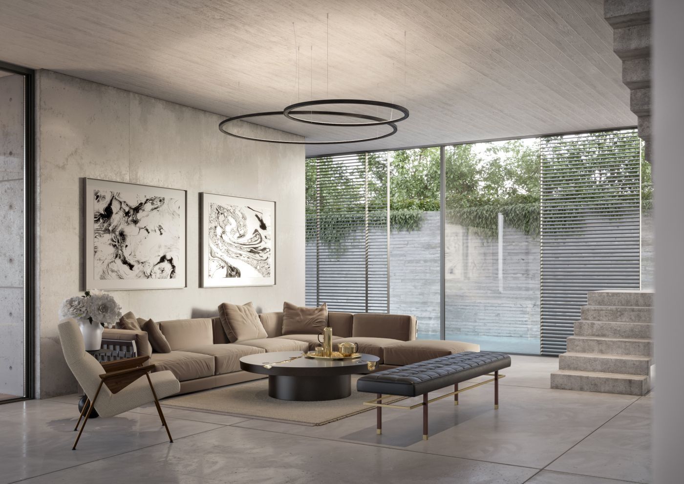 Framed Circle hanglamp
