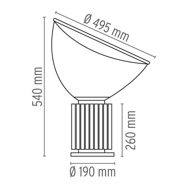 Taccia (PMMA) tafellamp