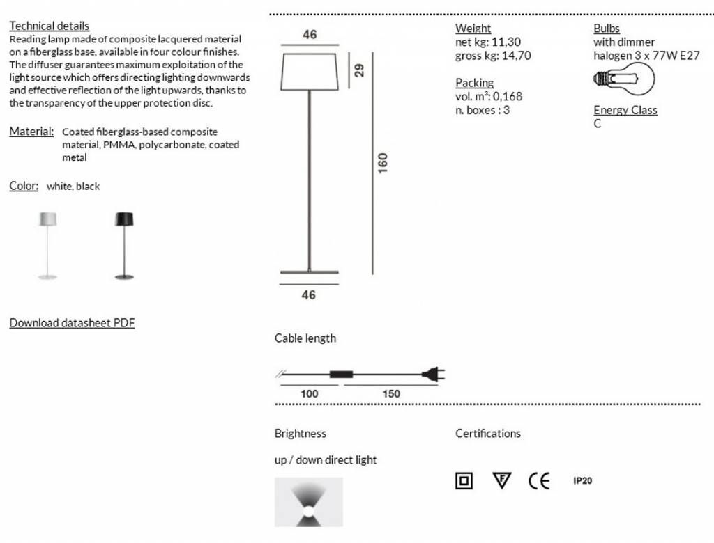 Twiggy Lettura vloerlamp