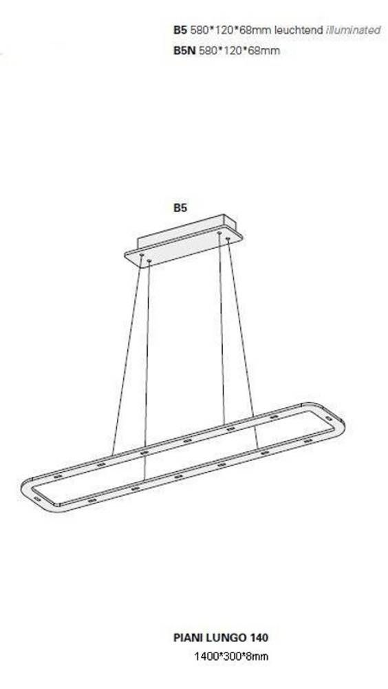 Piani Lungo 140 hanglamp