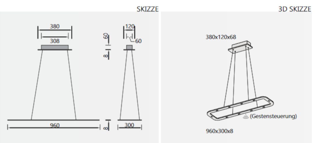 Piani Lungo 96 hanglamp