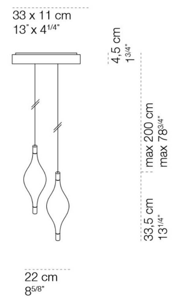 Acqua Due hanglamp