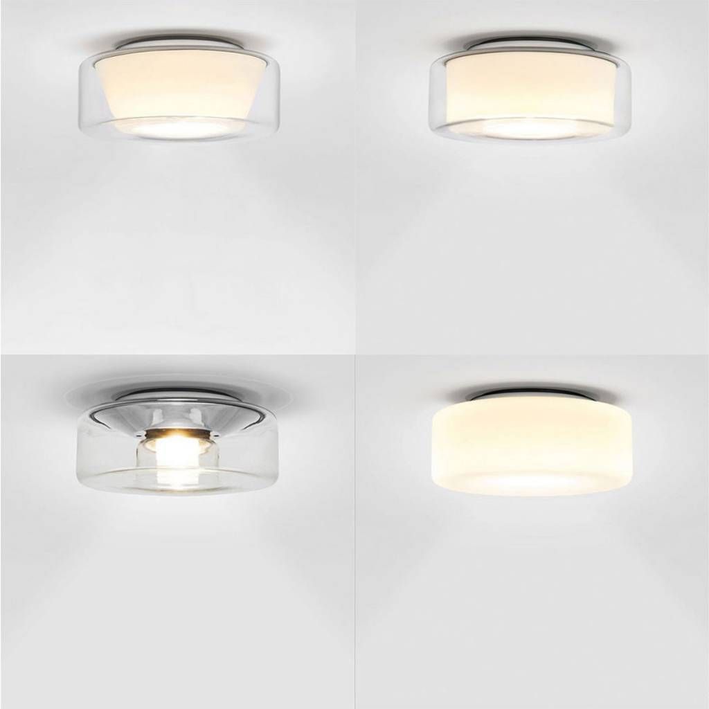 Curling plafondlamp. Transparant. S