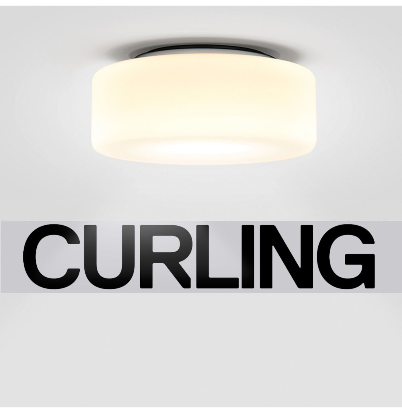 Curling plafondlamp. Opaal S