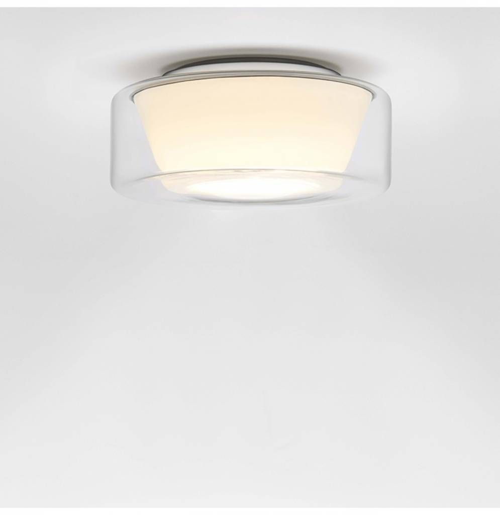 Curling plafondlamp transparant/konisch opaal. S