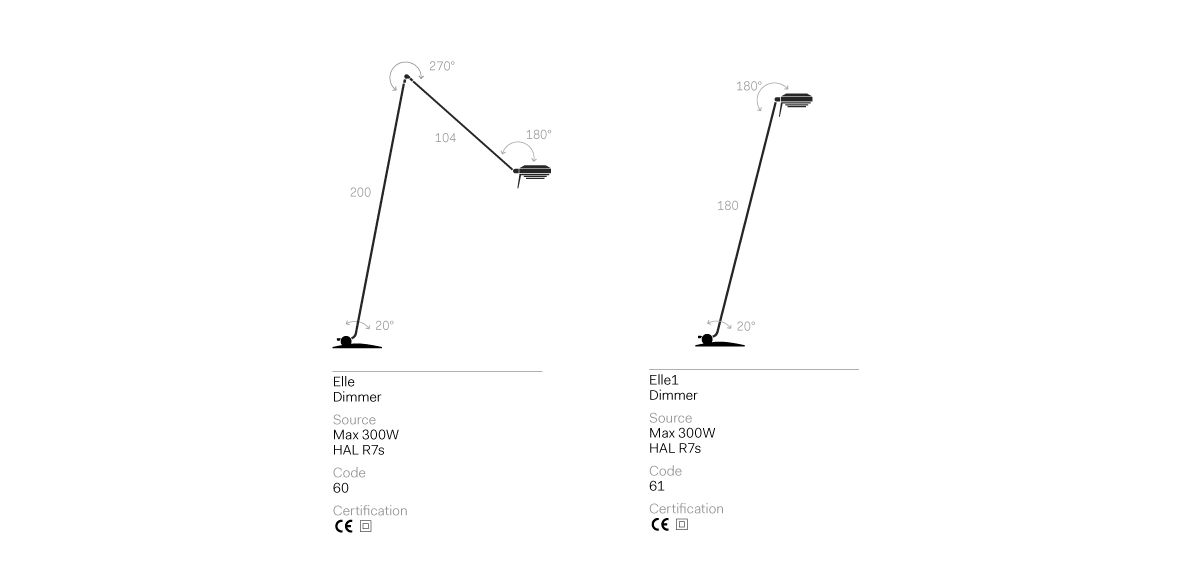 Elle vloerlamp