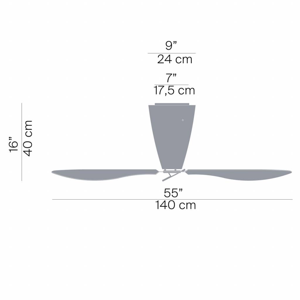 Blow ventilator plafondlamp