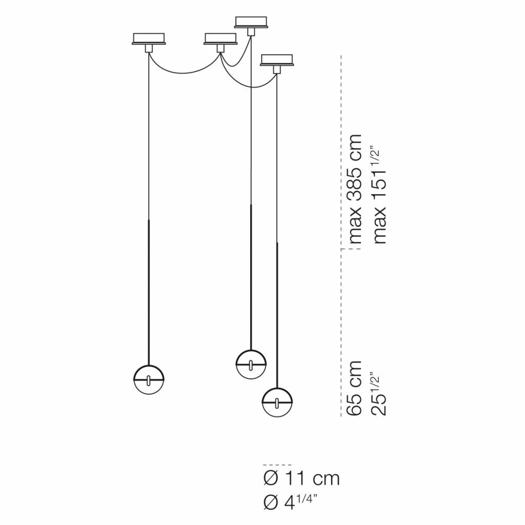 Convivio new led Sopratavolo tre