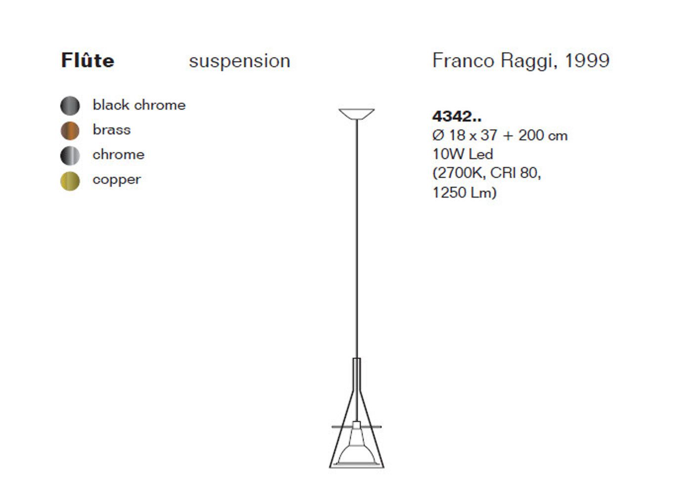 Flûte 1 hanglamp
