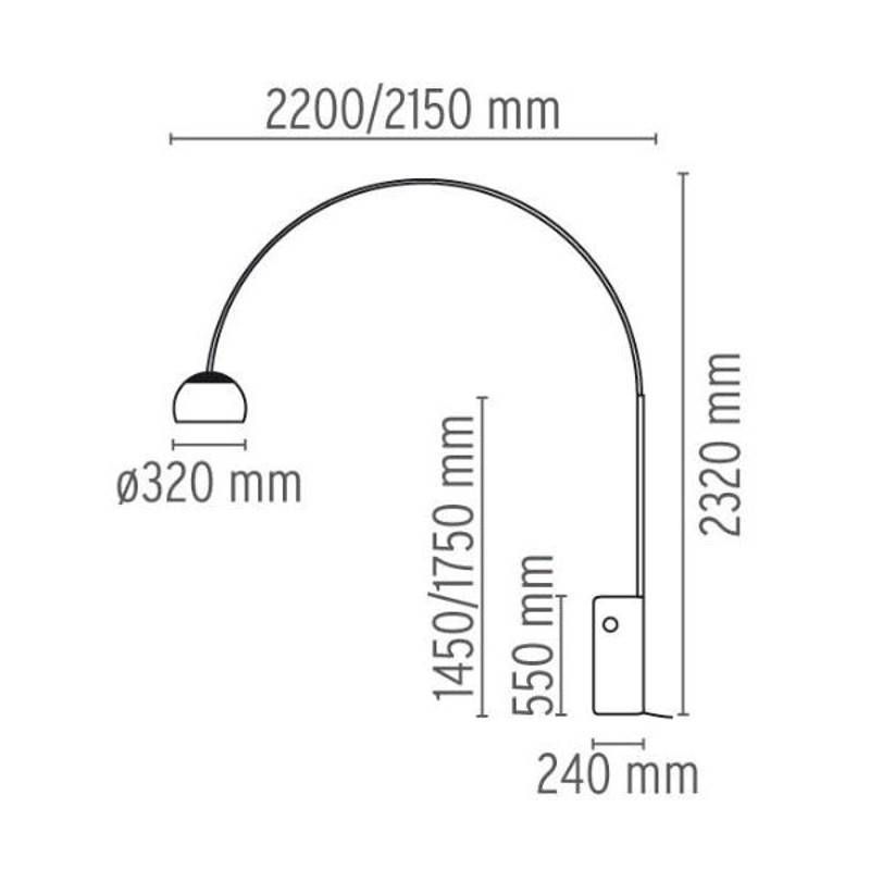 Arco vloerlamp