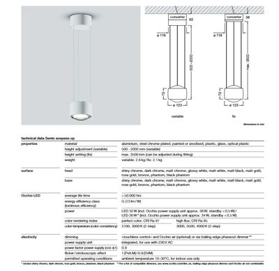 Sento Sospeso variabel. Showroom opruiming 