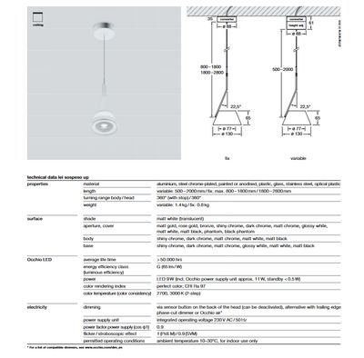 Lei sospeso hanglamp. Black Phantom 