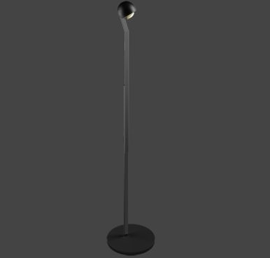 io 3d lettura vloerlamp. Mat zwart
