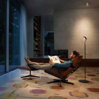 io 3d lettura vloerlamp. Mat zwart