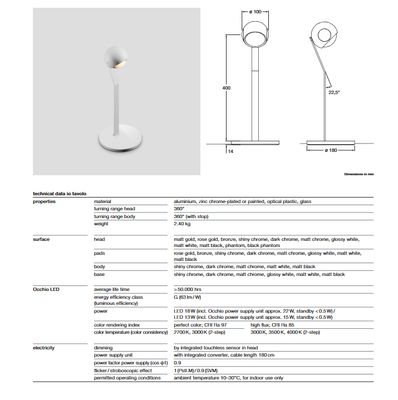 io 3d tavolo tafellamp. Mat zwart