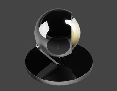 io 3d basso. vloerlamp. Glossy zwart