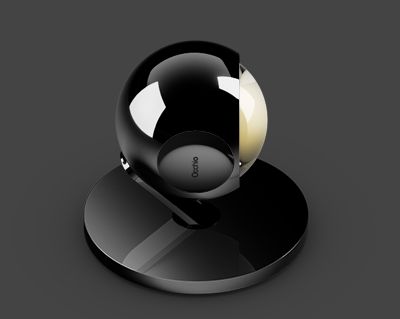 io 3d basso. vloerlamp. Dark chrome