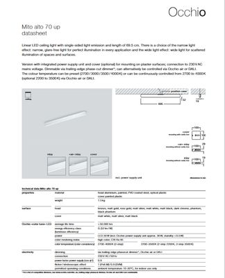 Mito Alto 70 plafondlamp  