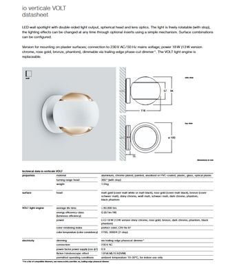 io verticale wandlamp