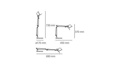 Artemide Tolomeo Micro led tafellamp