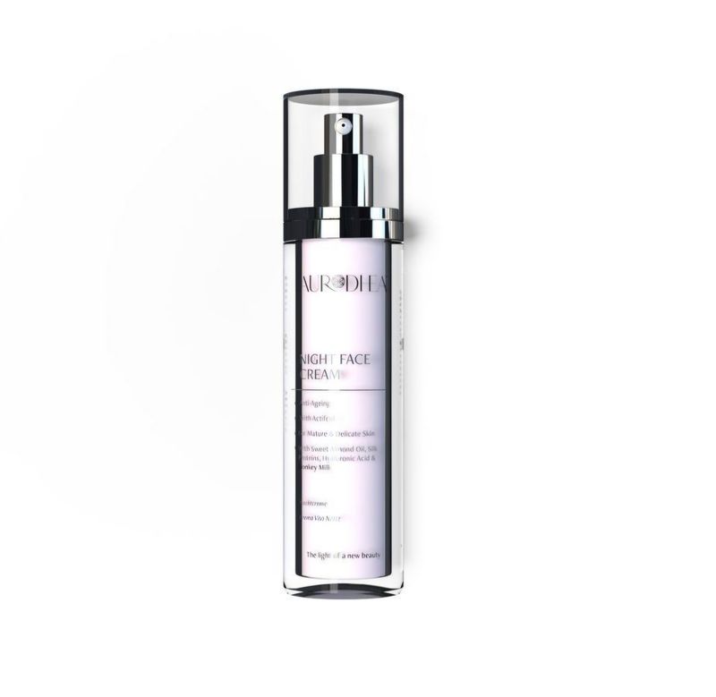 Code: LA05B Night Face Cream with Donkey Milk - 50 ml Enriched with Sweet Almond Oil, Silk Proteins &amp; Hyaluronic Acid