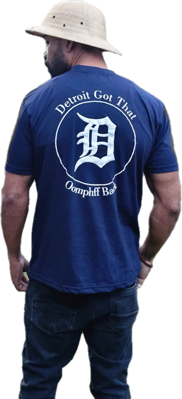 Blue Detroit Pride Puff Print 3D Oomphff Short-Sleeve T-Shirt