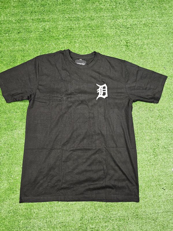 Detroit Pride 3D Puff Print Short-sleeve T-Shirt Black