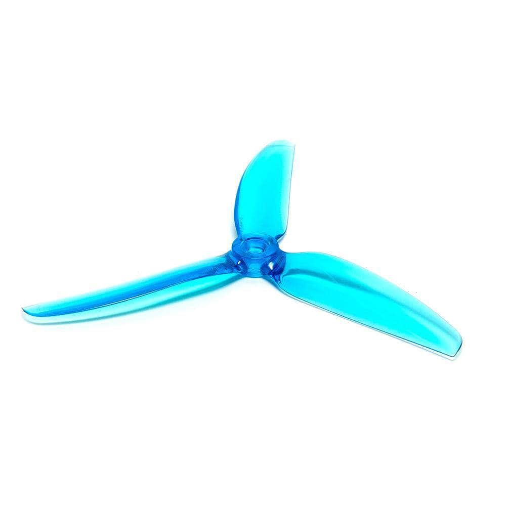 HQ Prop V2S Freestyle 5x4.3x3 Tri-Blade 5&quot; Prop 4 Pack - Choose Your Color, Color: Blue
