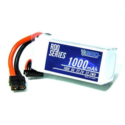 FTHRDQ1000-22.2-100-XT60, RDQ Series 22.2V 6S 1000mAh 100C LiPo Battery - XT60