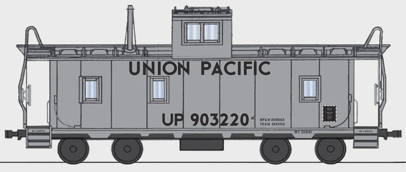 CCS1074-04, Centralia Car Shops CA-4 Caboose Union Pacific - HO Scale
