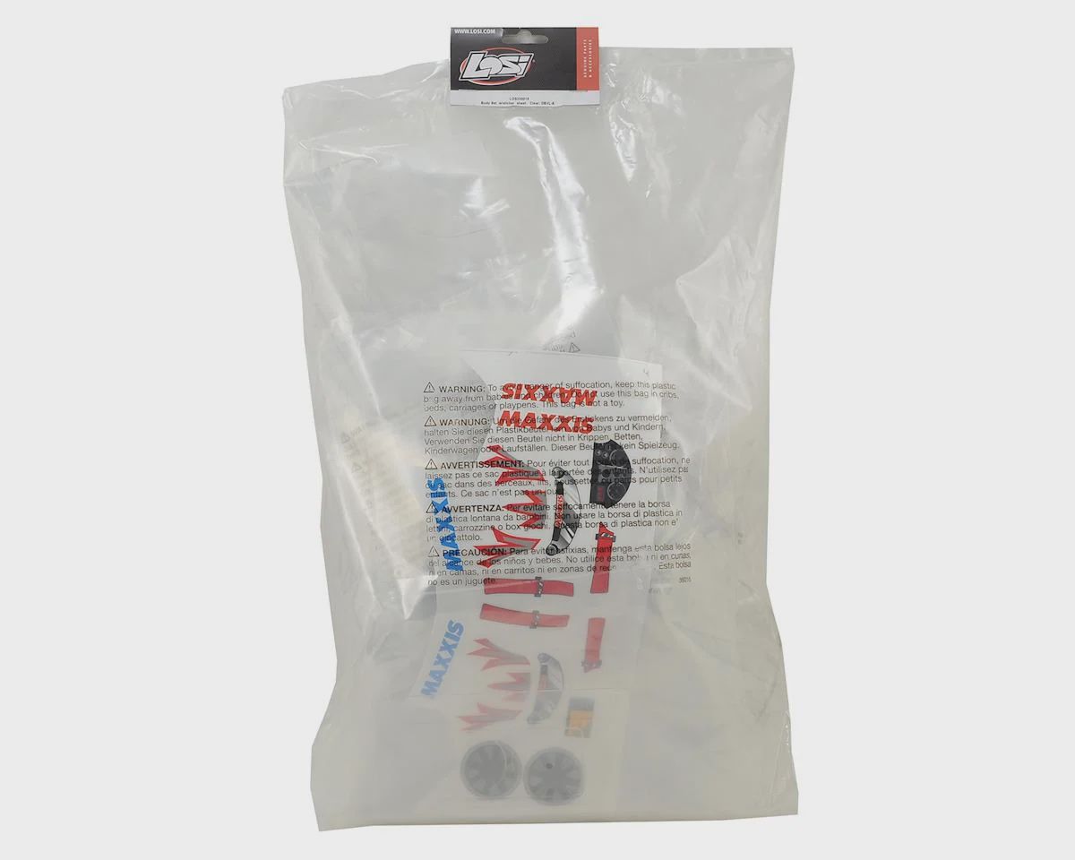 LOS250018, Losi Desert Buggy XL-E 1/5 Body Set (Clear)