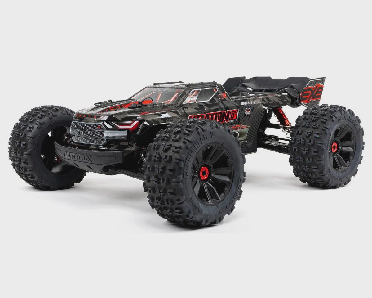 ARA5808V2T1, Arrma Kraton 8S BLX EXB Brushless RTR 1/5 4WD Monster Truck (Black) w/DX3 Radio, Smart ESC &amp; AVC