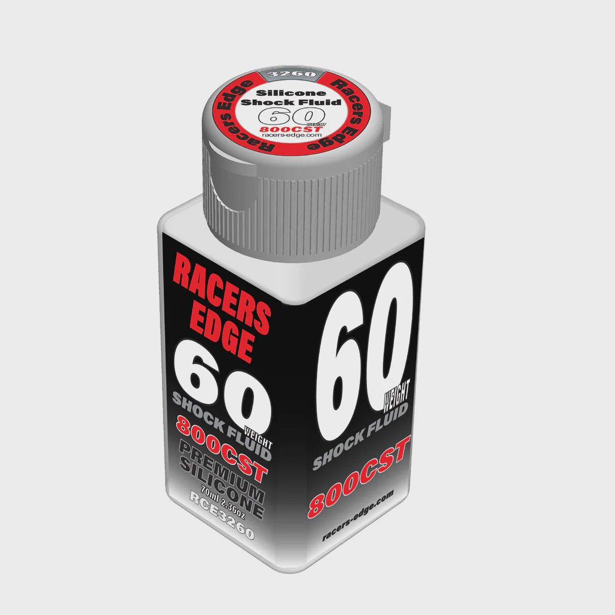 RCE3260, Racers Edge 60 Weight, 800cSt, 70ml 2.36oz Pure Silicone Shock Oil